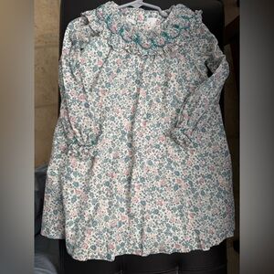 😍 Antoinette Paris, Yse Blue Floral Long Sleeve Bishop Dress